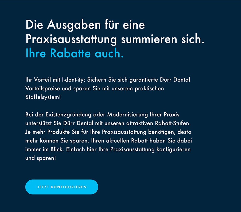 Zugang zum Konfigurator mit Rabattstaffelung
