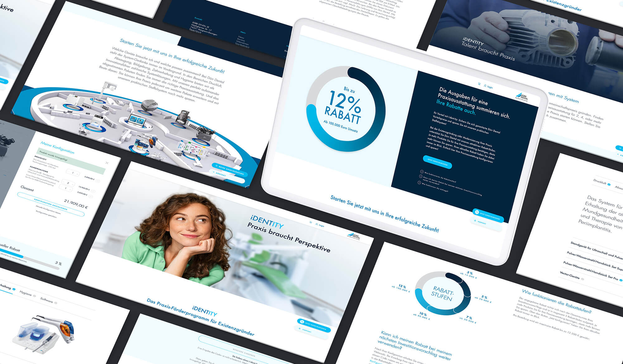 Verschiedene Seiten der E-Commerce Plattform