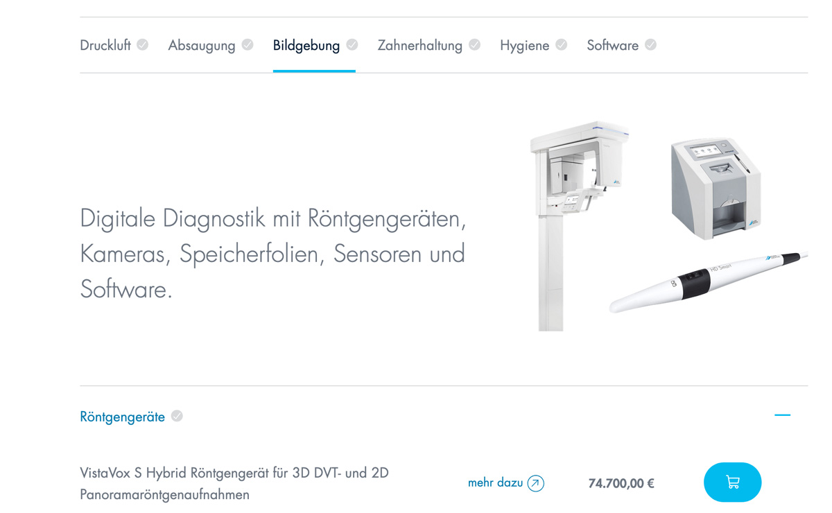 Konfigurator für Röntgengeräten