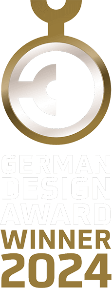Auszeichnungs-Plakette: German Design Award Winner 2024